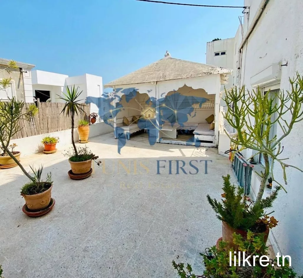 A Louer Étage Villa S3 Meublé à La Marsa
