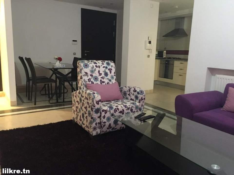  A louer un Appartement  S+1 Richement Meublé très haut standing au Lac2
