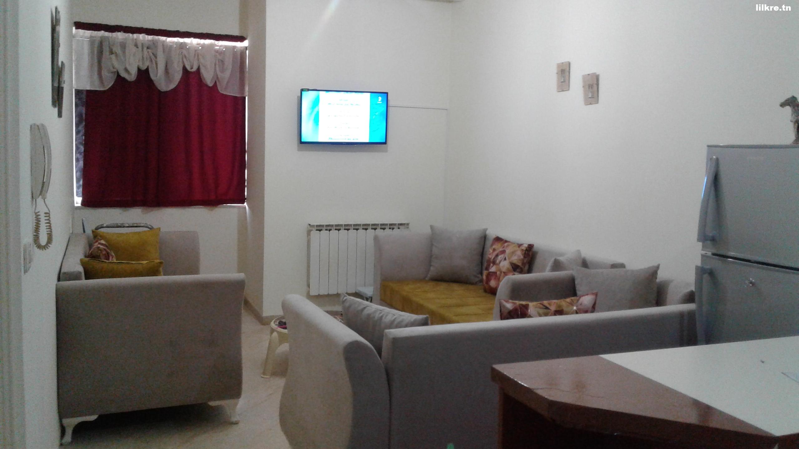  A louer un Appartement S+1 Richement Meublé à Ennasr sur l’avenue hedi nouira