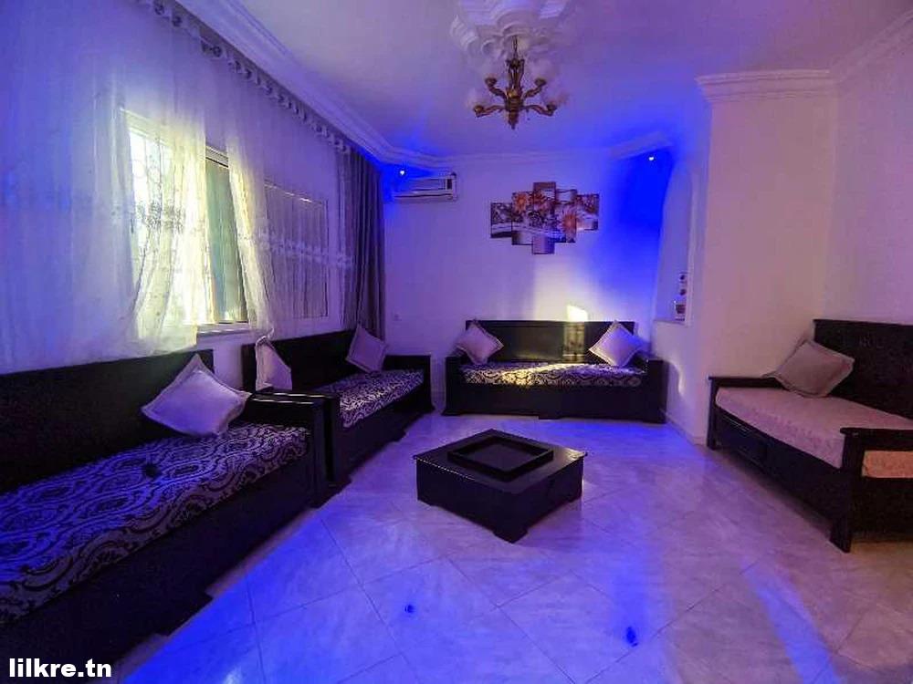 A louer une belle maison S+2 Richement Meublée à kélibia