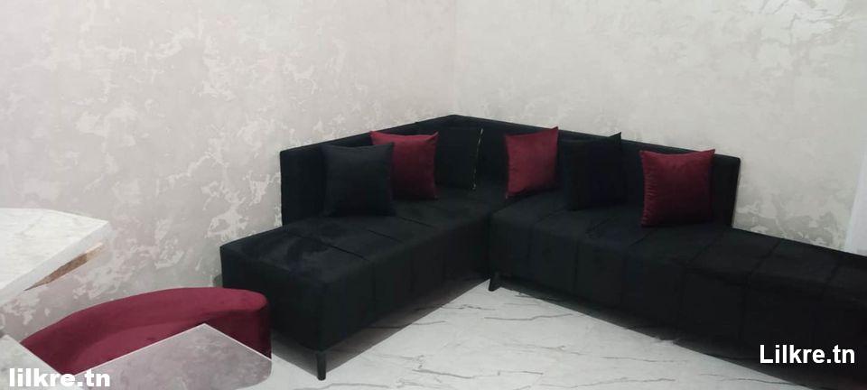 A louer un Appartement S+1 Richement Meuble situé à Iben khaldoune