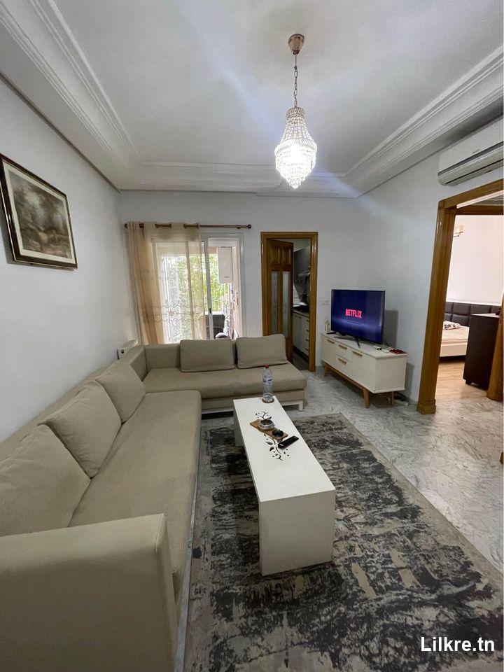  location un Appartement S+1 aux Jardins Carthage Haut standing Richement Meublé 