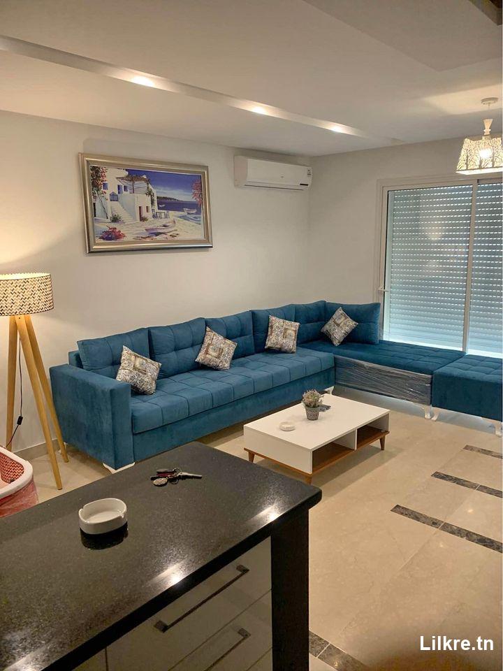 A louer un Appartement S+1 Richement Meublé luxe à jardin de Carthage