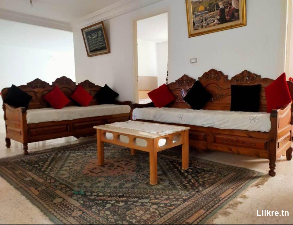 A louer une villa Meublé S+2 à Maamoura 